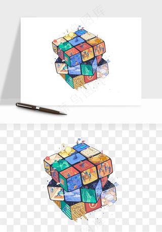 游戏魔方玩具png免抠