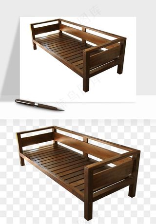 中式长椅长桌木桌png免抠