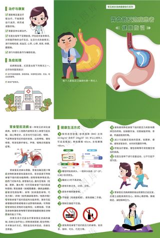 胃食管反流病患者健康指引三折页