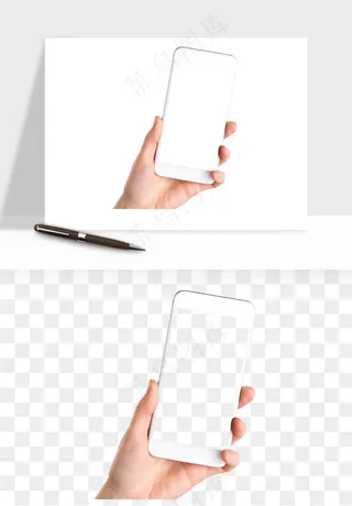 手拿手机素材png免抠