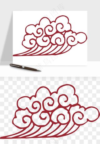 国潮祥云矢量png免抠