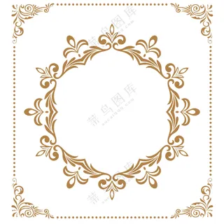 矢量欧式边框古典花纹装饰复古文本框