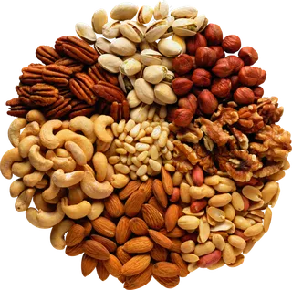 碧根果腰果仁与花生米免抠图片素材