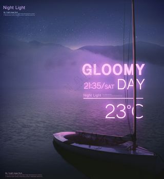 城市夜景霓虹灯发光字体特效都市建筑光效海报模板PSD素材06