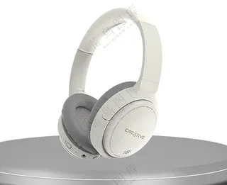 米色侧面头戴式耳机样机