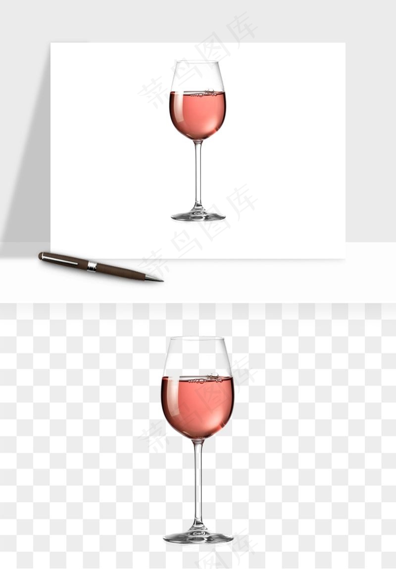 红酒玻璃酒杯png免抠