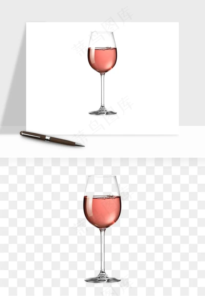 红酒玻璃酒杯png免抠