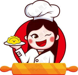 厨师卡通免扣素材