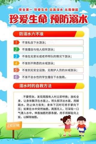 预防溺水宣传海报