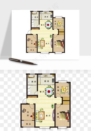 楼盘户型建筑图png免抠
