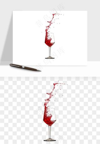 红酒玻璃酒杯png免抠