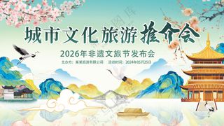 鸟语花香城市文化旅游推介会海报