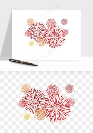 卡通烟花烟火礼花png免抠