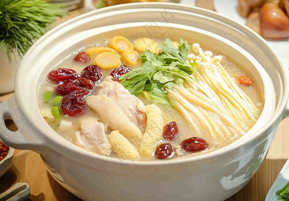美味鸡汤煲汤营养美食摄影图