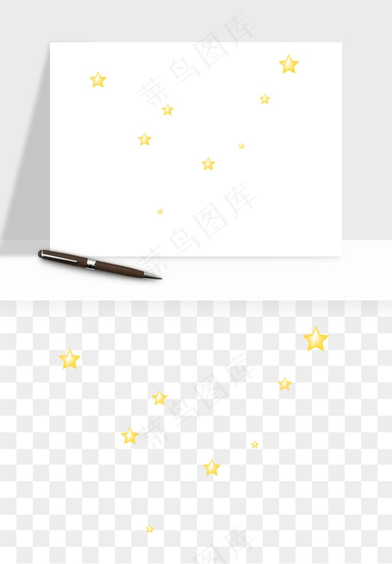 卡通小星星五角星闪光png免抠