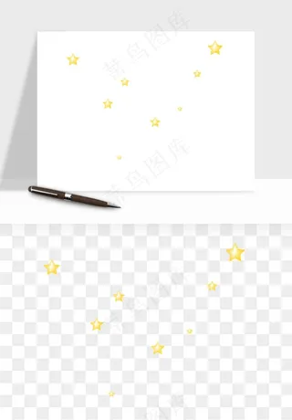 卡通小星星五角星闪光png免抠