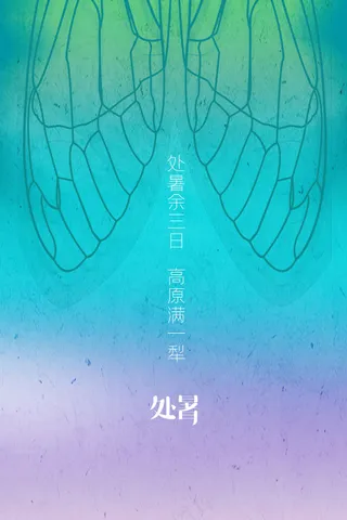 简约处暑节气传统活动海报