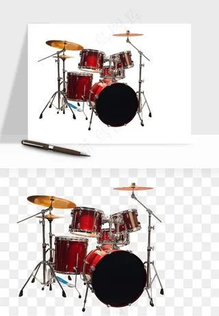 摇滚架子鼓乐器png免抠