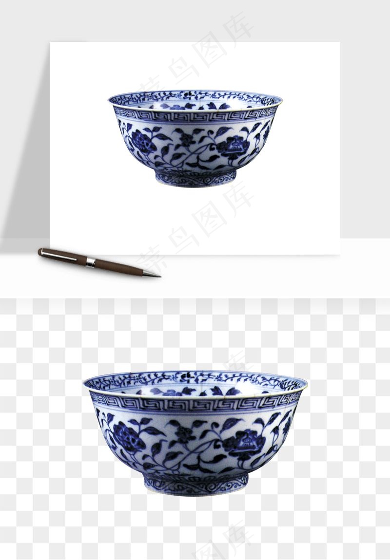 青花瓷陶瓷png免抠