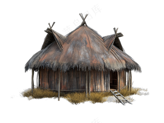 png免抠古代木构临时建筑