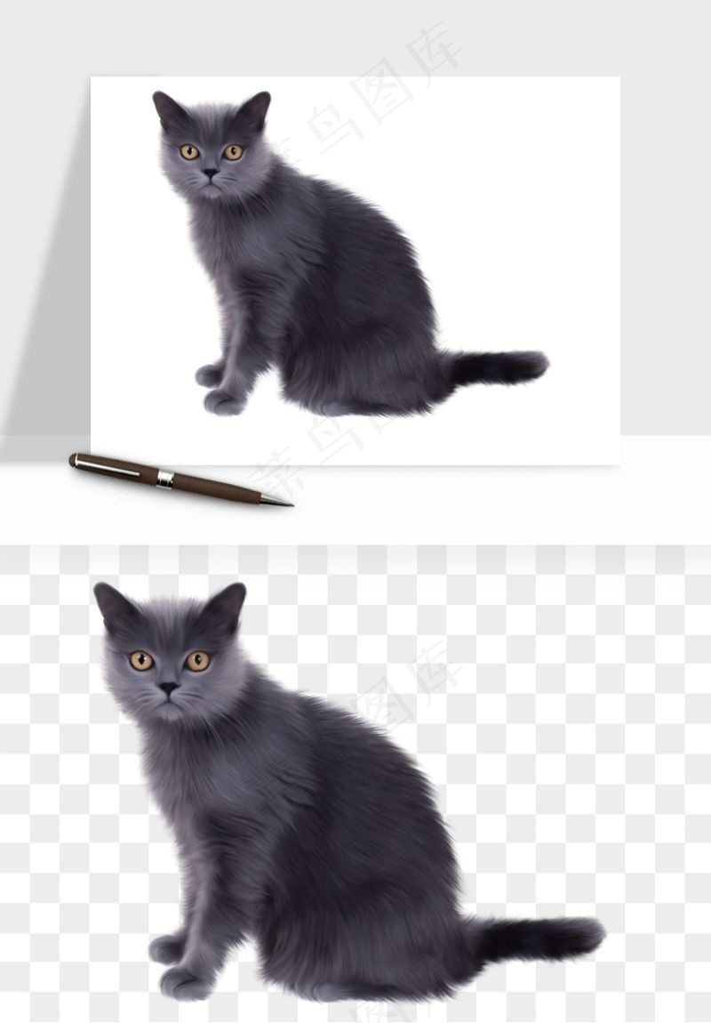 猫咪喵星人狗狗宠物元素png免抠