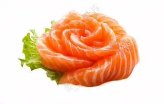 三文鱼刺身食物摄影图免抠