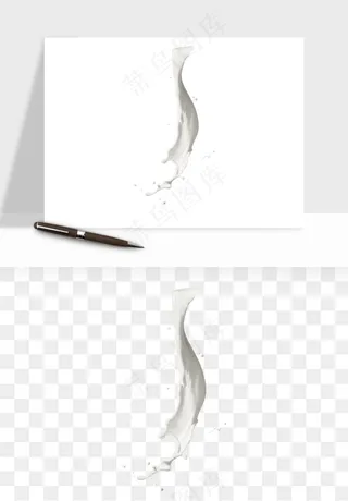 飞溅的牛奶牛奶杯元素png免抠