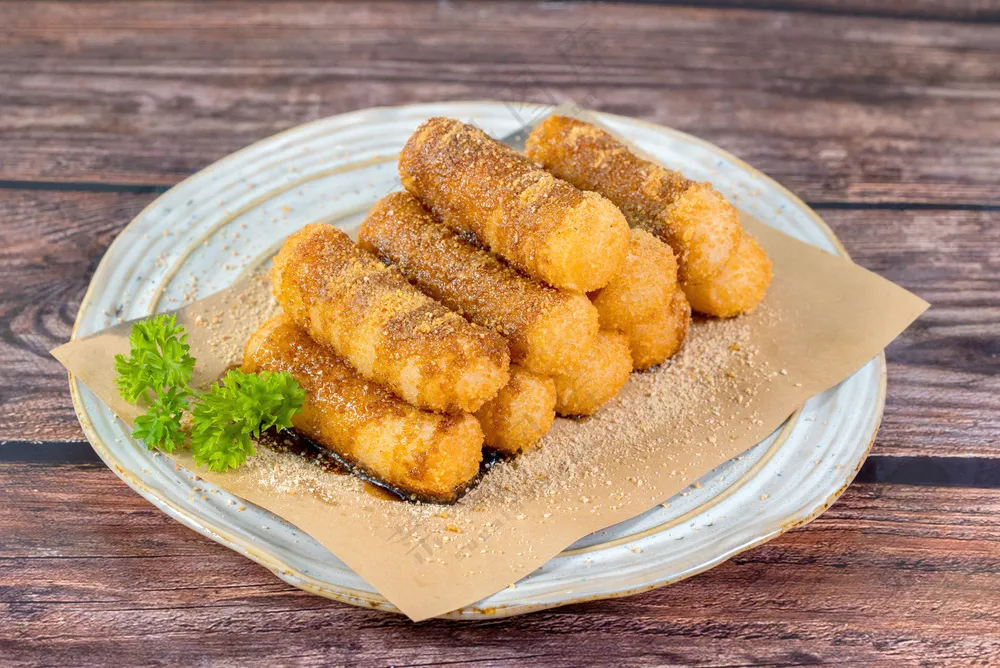 红糖糍粑美食图片