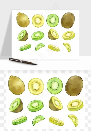 手绘水果蔬菜矢量