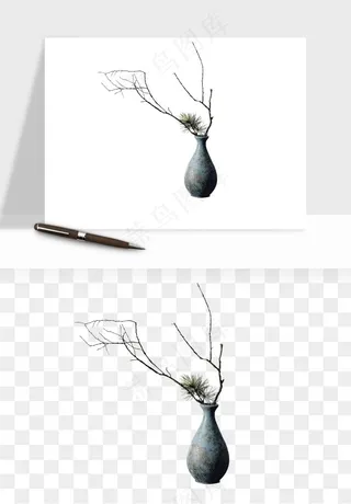 花瓶摆件花艺png免抠图