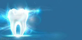 牙医牙科牙齿清洁美白插画背景