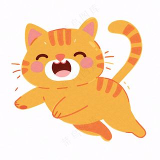 小猫猫咪宠物动物卡通插画免抠