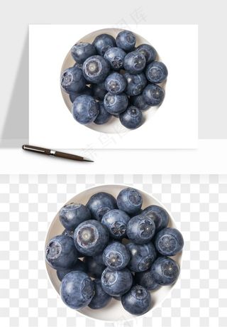 蓝莓水果png免抠