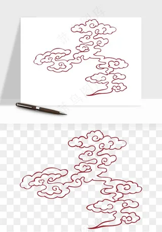 国潮祥云矢量png免抠