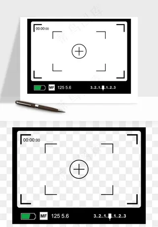 相机取景框屏幕边框png免抠