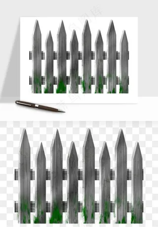 手绘围栏护栏栅栏png免抠
