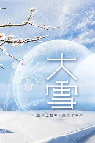 大雪节气节日活动宣传海报