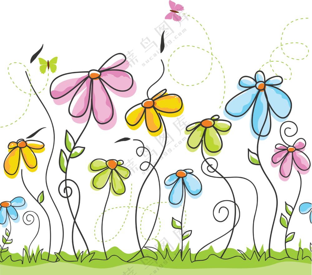 插画艺术花朵植物创意免抠图片素材