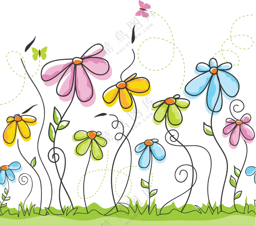 插画艺术花朵植物创意免抠图片素材