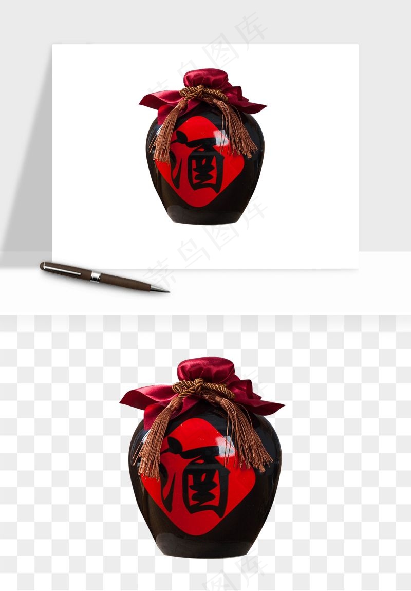 酒坛酒瓶酿酒酒缸png免抠