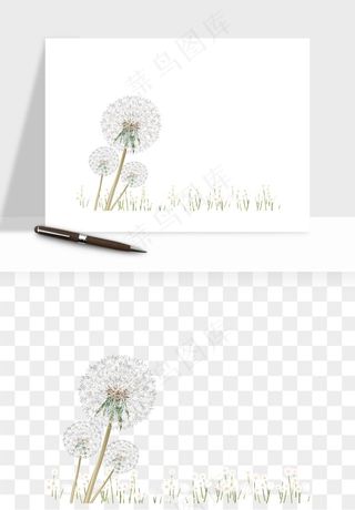 唯美蒲公英种子png免抠