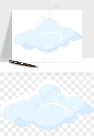 卡通云朵多云天气png免抠