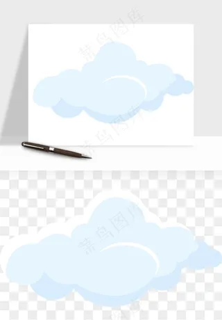 卡通云朵多云天气png免抠