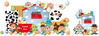 新款玩具总动员主题宝宝宴