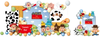 新款玩具总动员主题宝宝宴