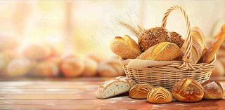 面包蛋糕甜点美食摄影图