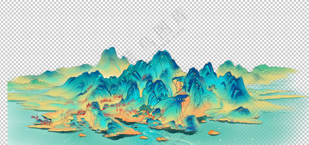 青山绿水江山图