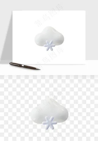 立体天气图标png免抠