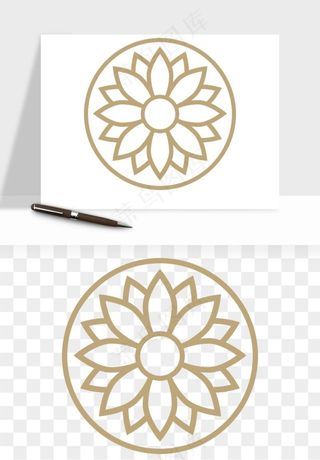 中式镂空古典图案png免抠