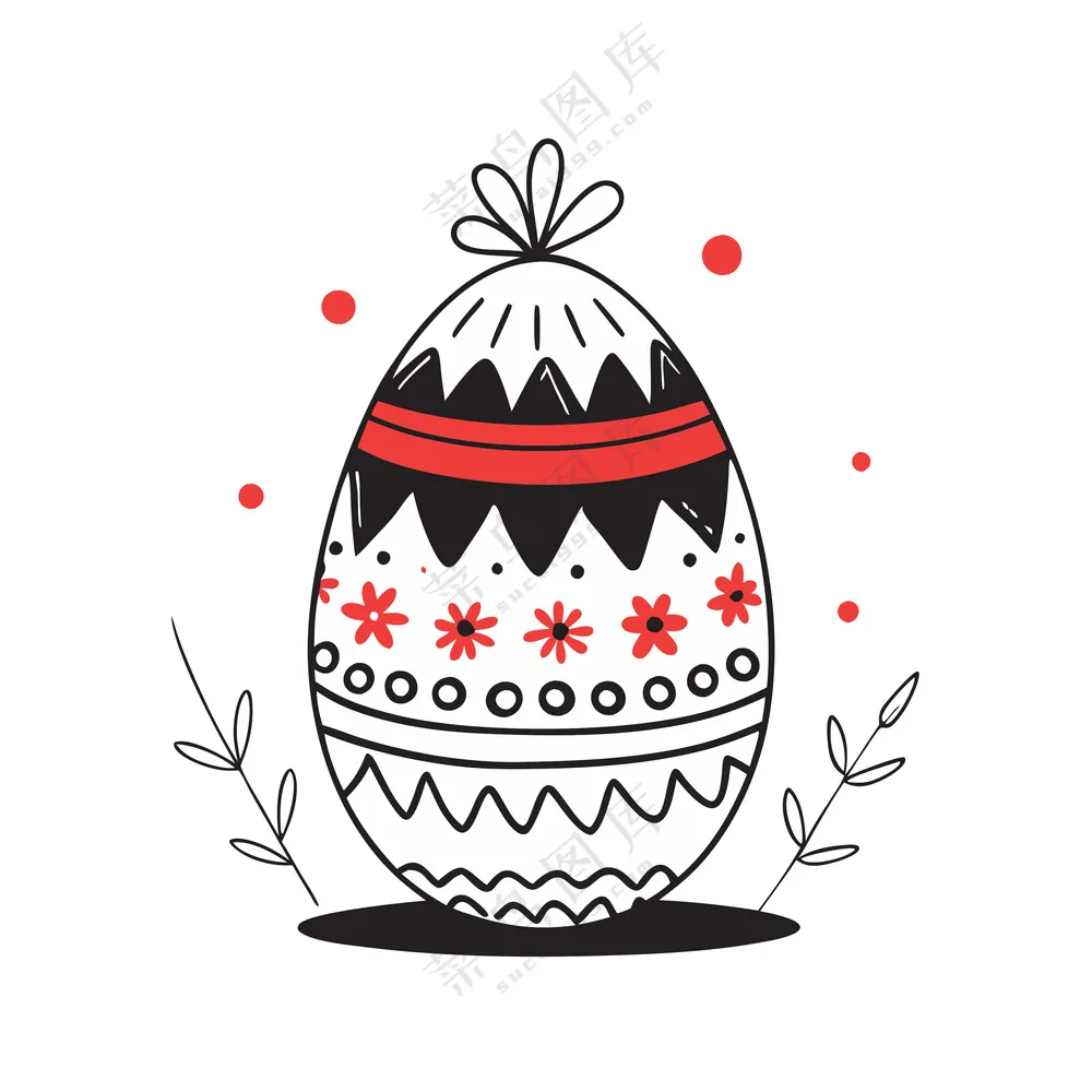 简约线条复活节彩蛋